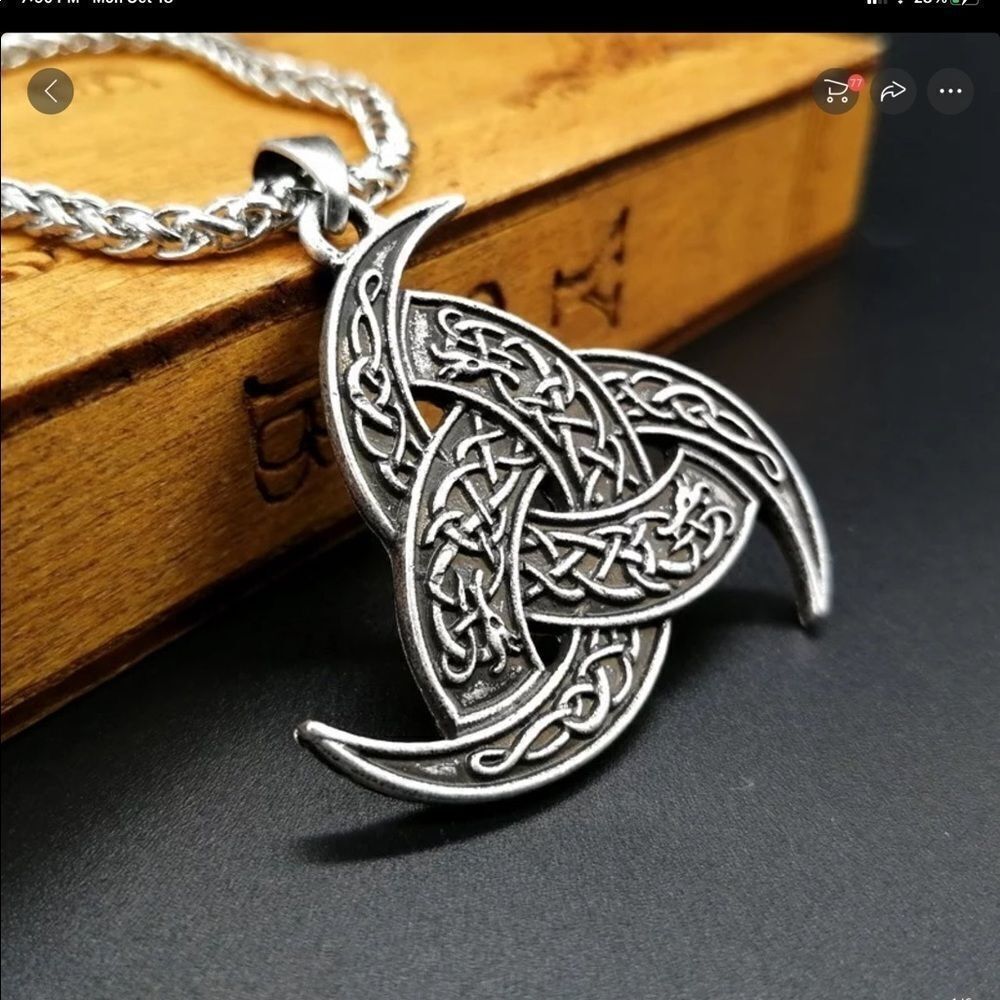 NORDIC VIKING RUNE DRAGON TRIANGLE PENDANT‎